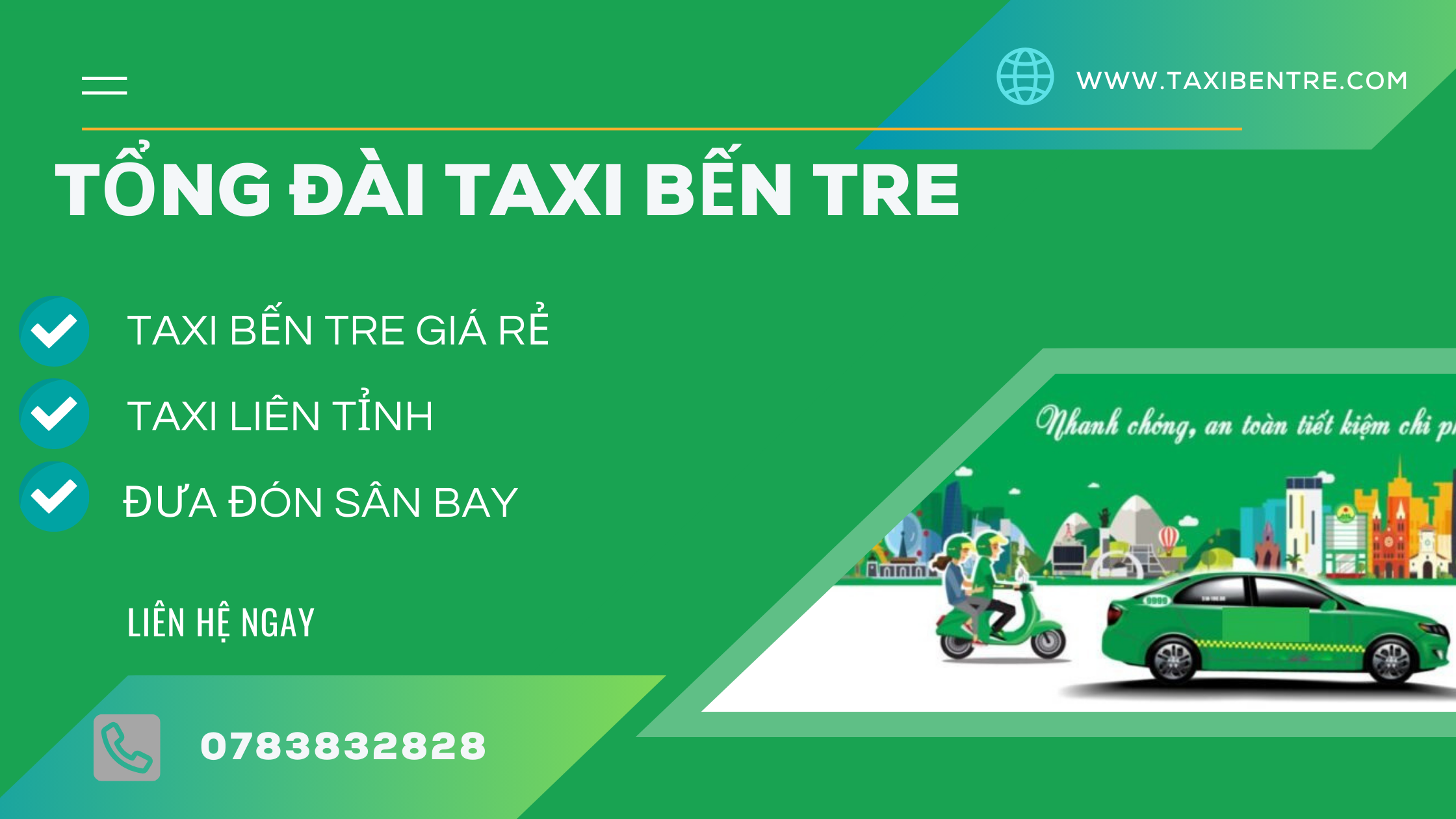 taxi bến tre